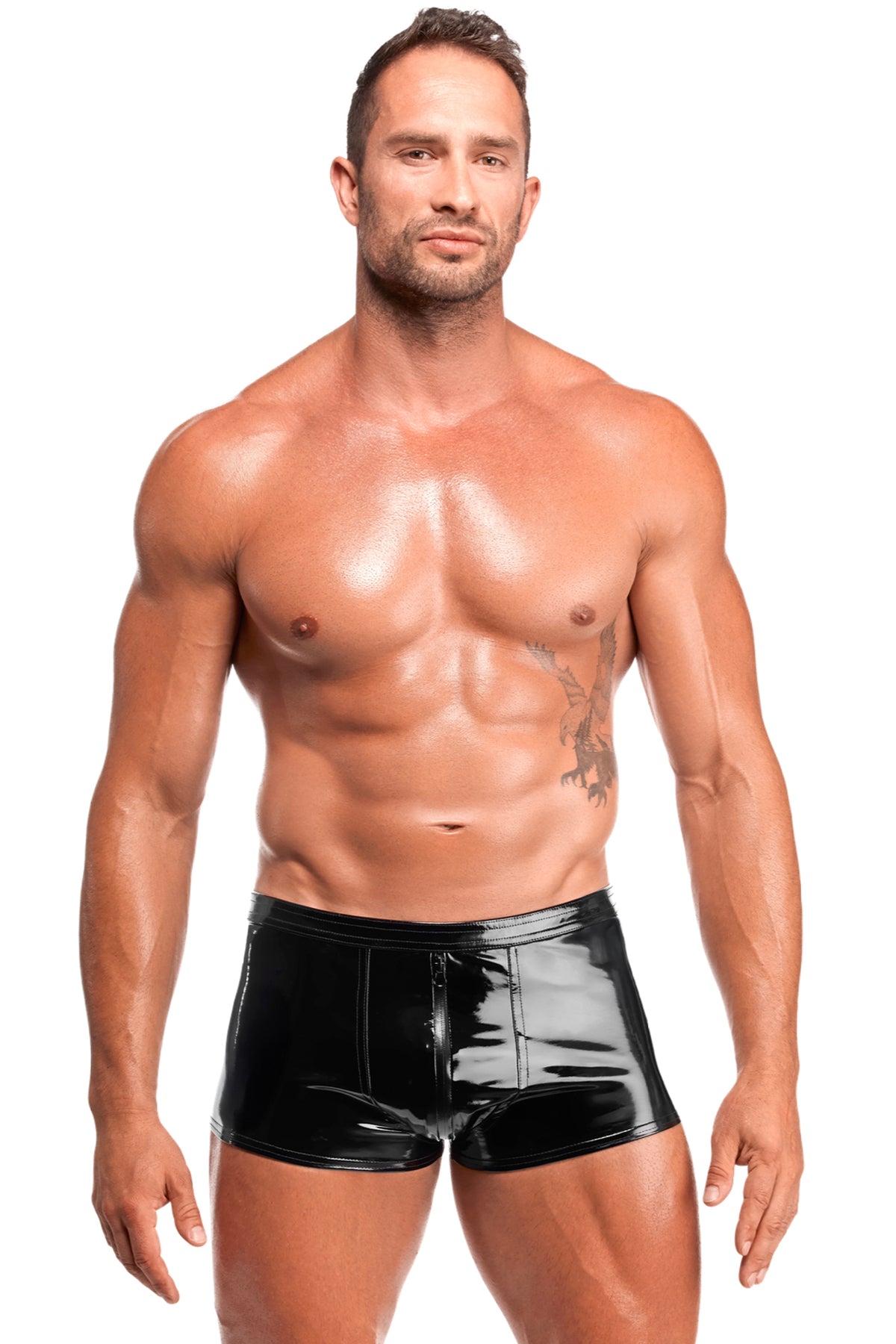 schwarze Lack Shorts Voltage H095 - 3XL