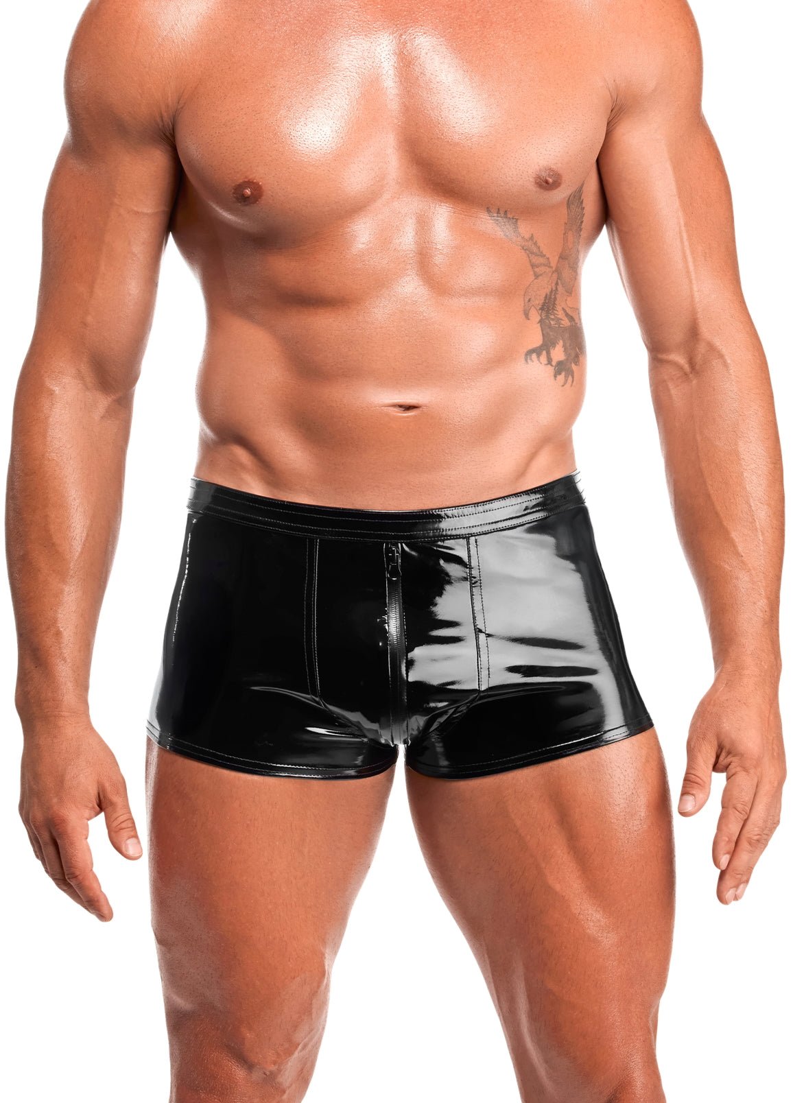 schwarze Lack Shorts Voltage H095 - 3XL