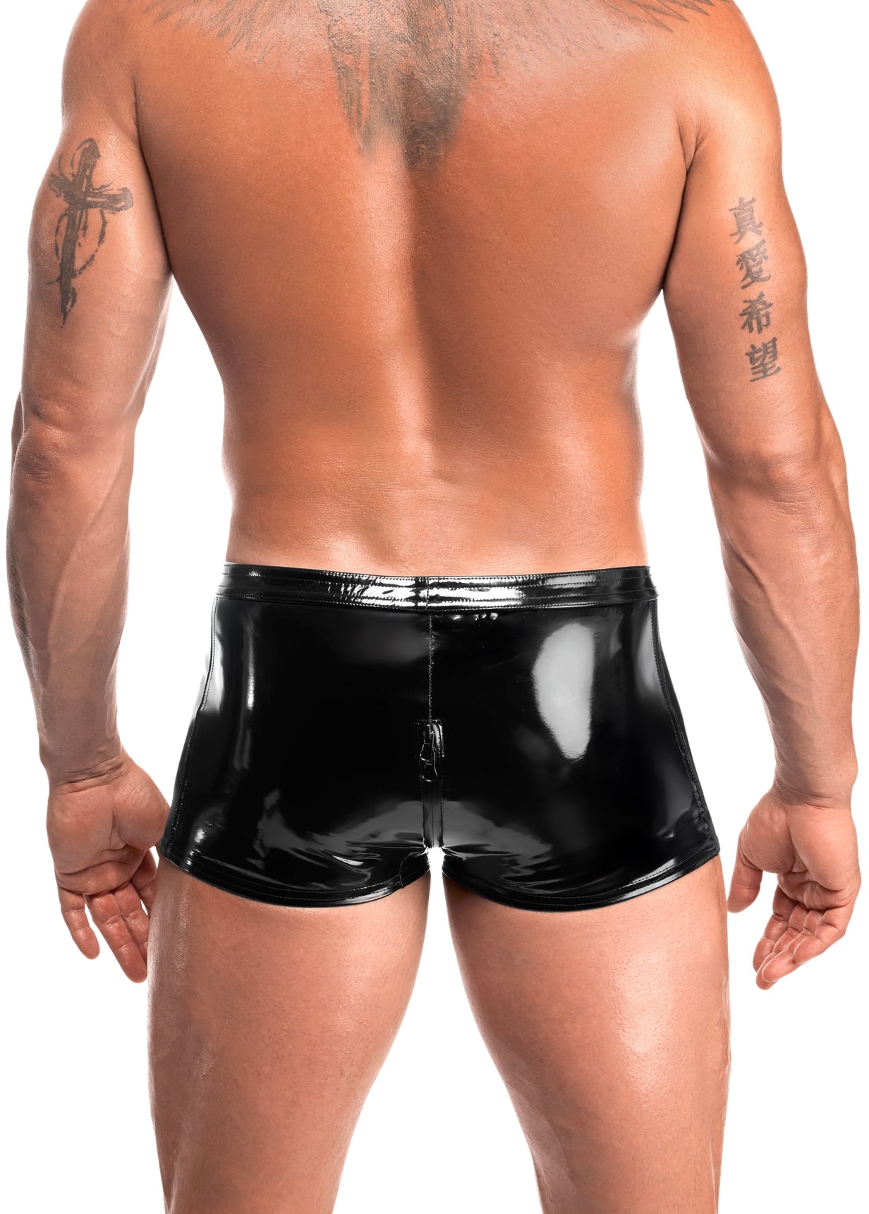 schwarze Lack Shorts Voltage H095 - 3XL