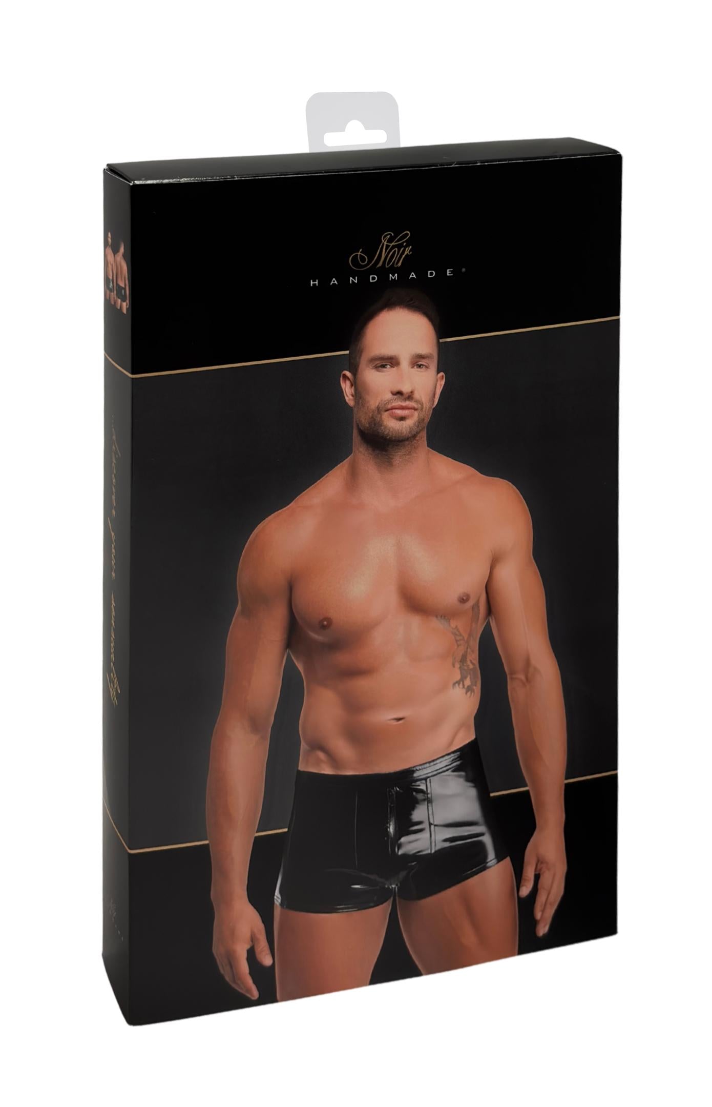 schwarze Lack Shorts Voltage H095 - 3XL