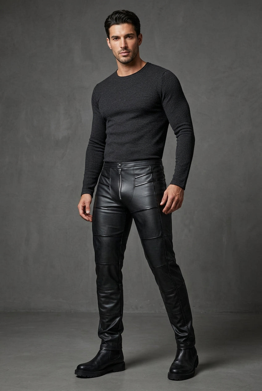 schwarze lange Hose H021 XL von Noir Handmade-0