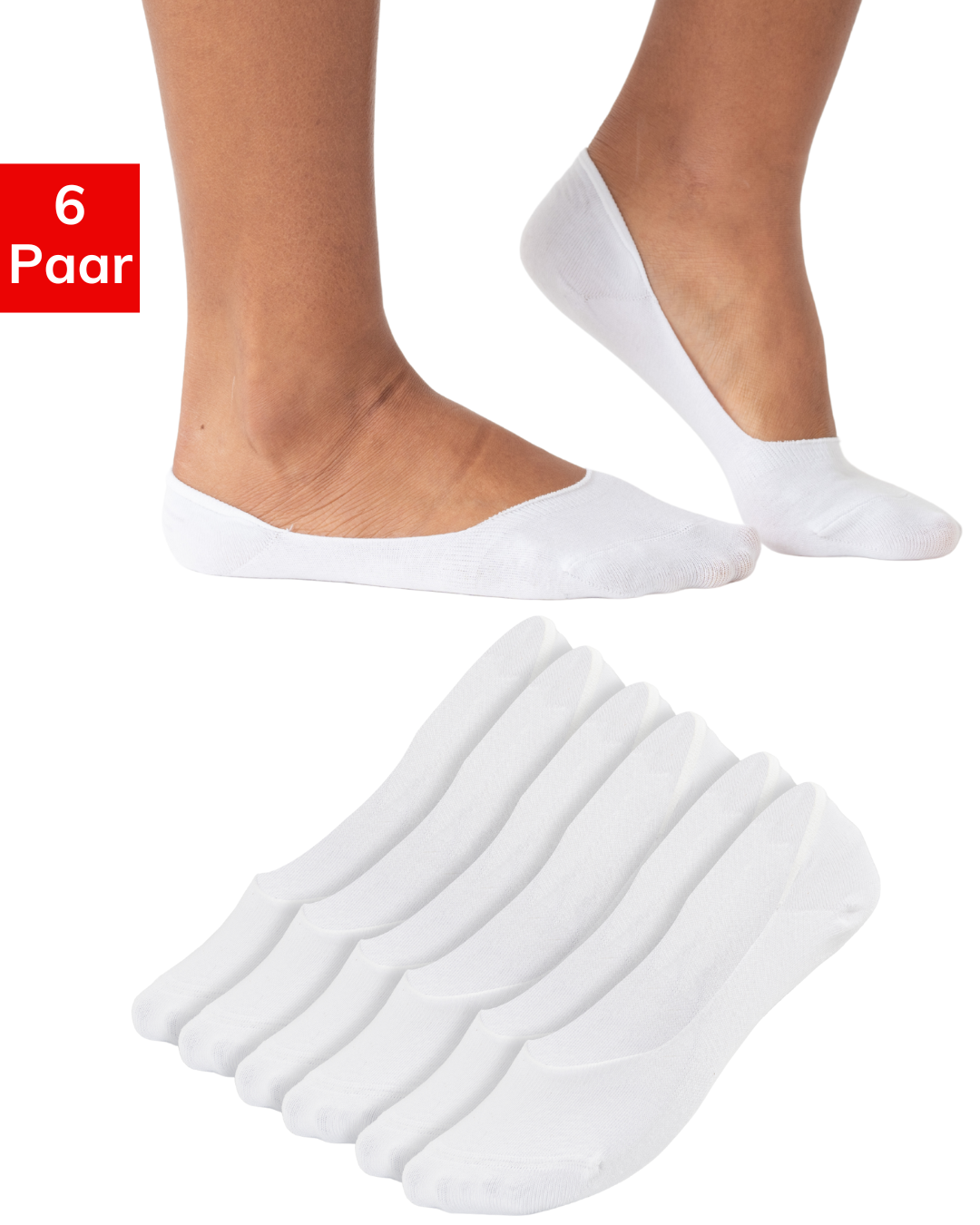 No Show Socken Füßlinge für Damen & Herren 6X Paar