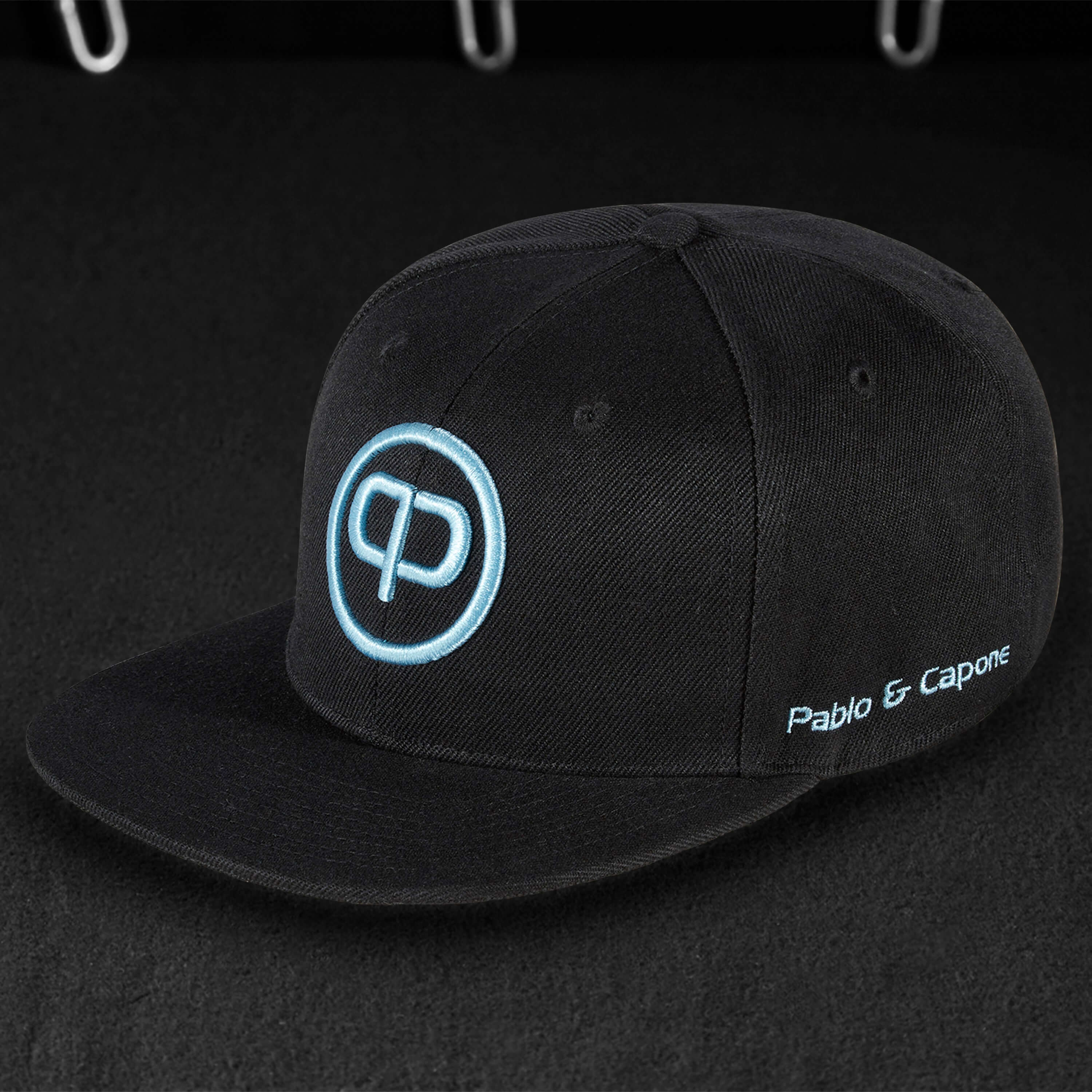 Snapback Cap - Black &amp; Ice Blue
