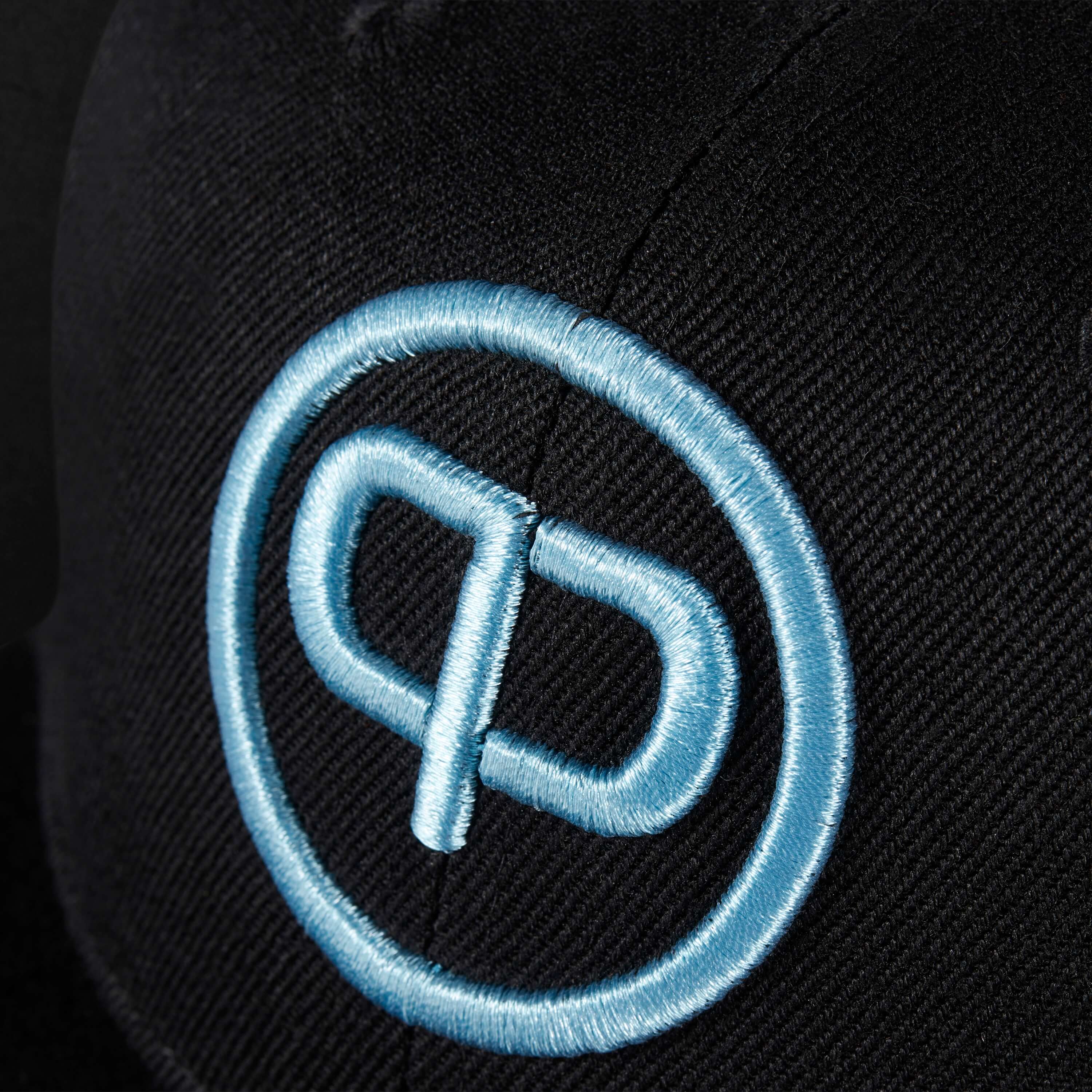 Snapback Cap - Black &amp; Ice Blue