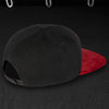 Snapback Cap - Black &amp; Red Suede