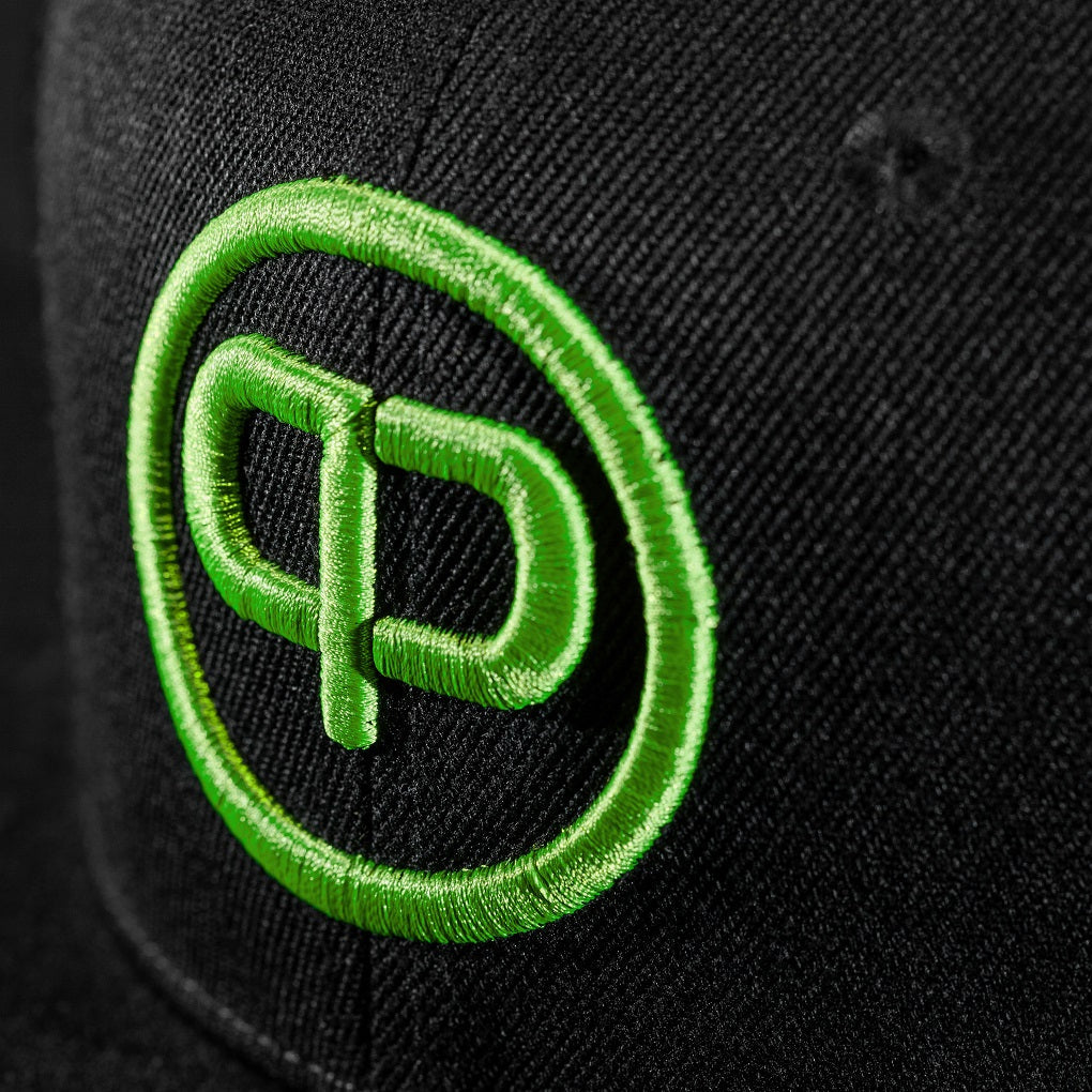 Snapback Cap - Black & Venom Green