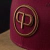 Snapback Cap - Burgundy &amp; Suede