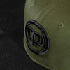 Snapback Cap - Khaki on Black