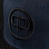 Snapback Cap - Navy Blue &amp; Black Leather