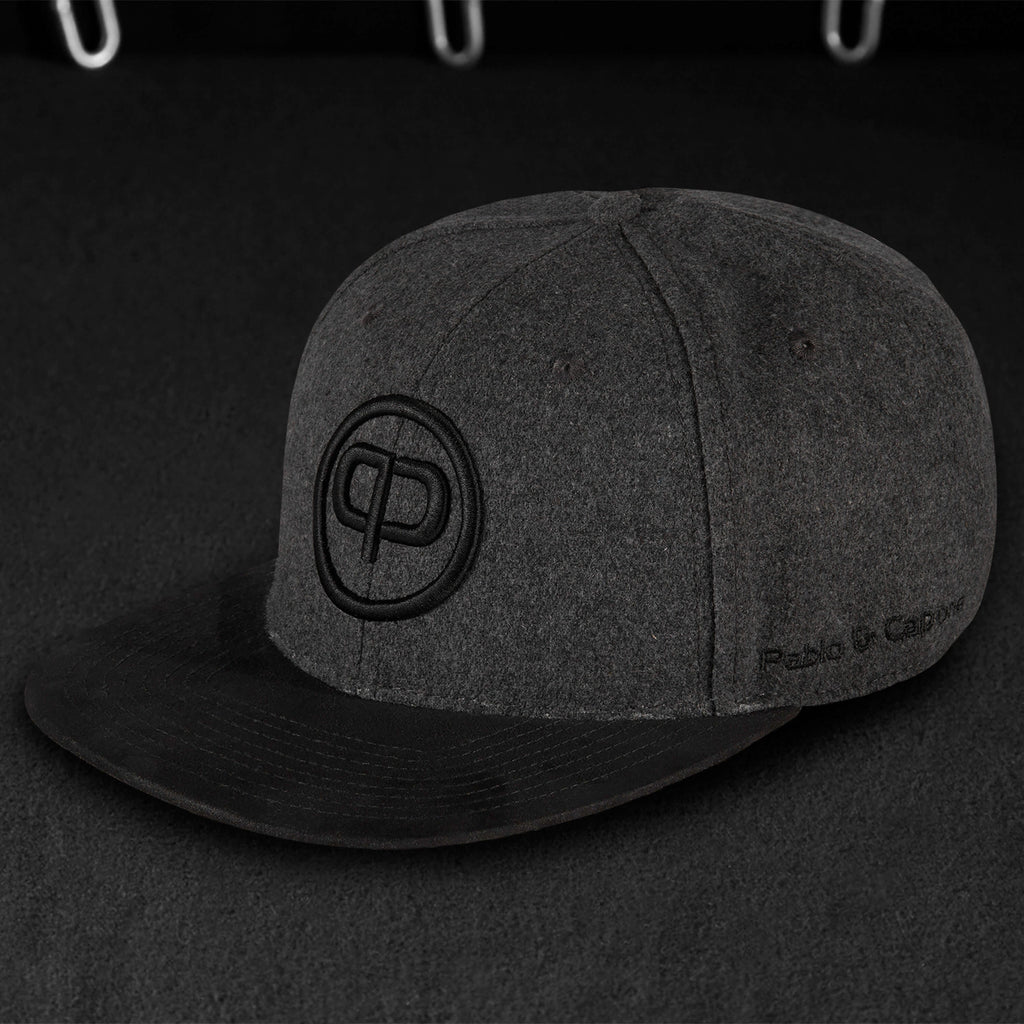 Snapback Cap - Stone &amp; Black Suede