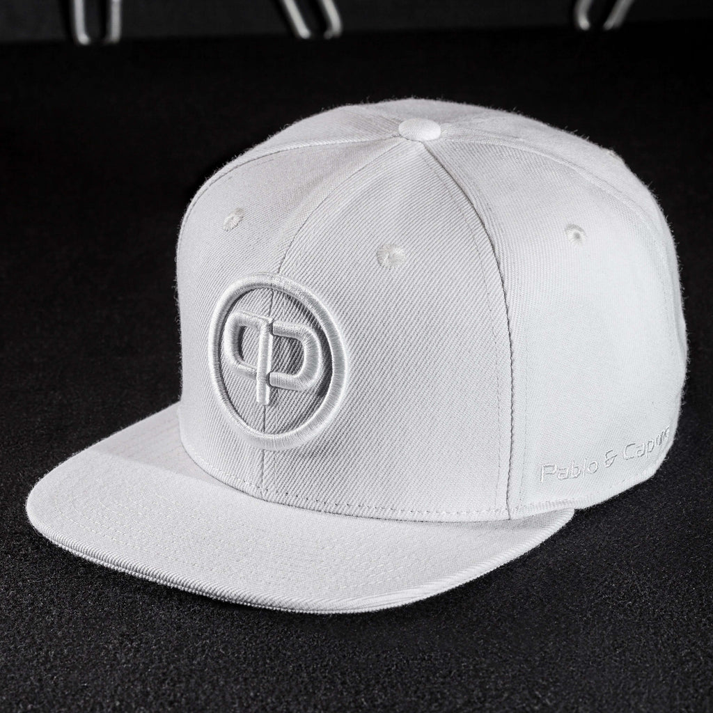 Snapback Cap - White &amp; White