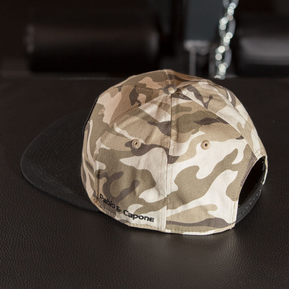 Snapback Cap - Desert Camo &amp; Black