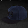 Snapback Cap - Navy Blue on Black