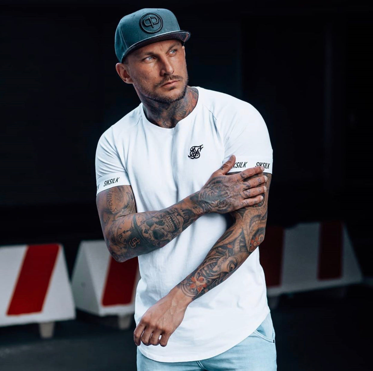 Leathersnap Cap - Navy Blue &amp; Black