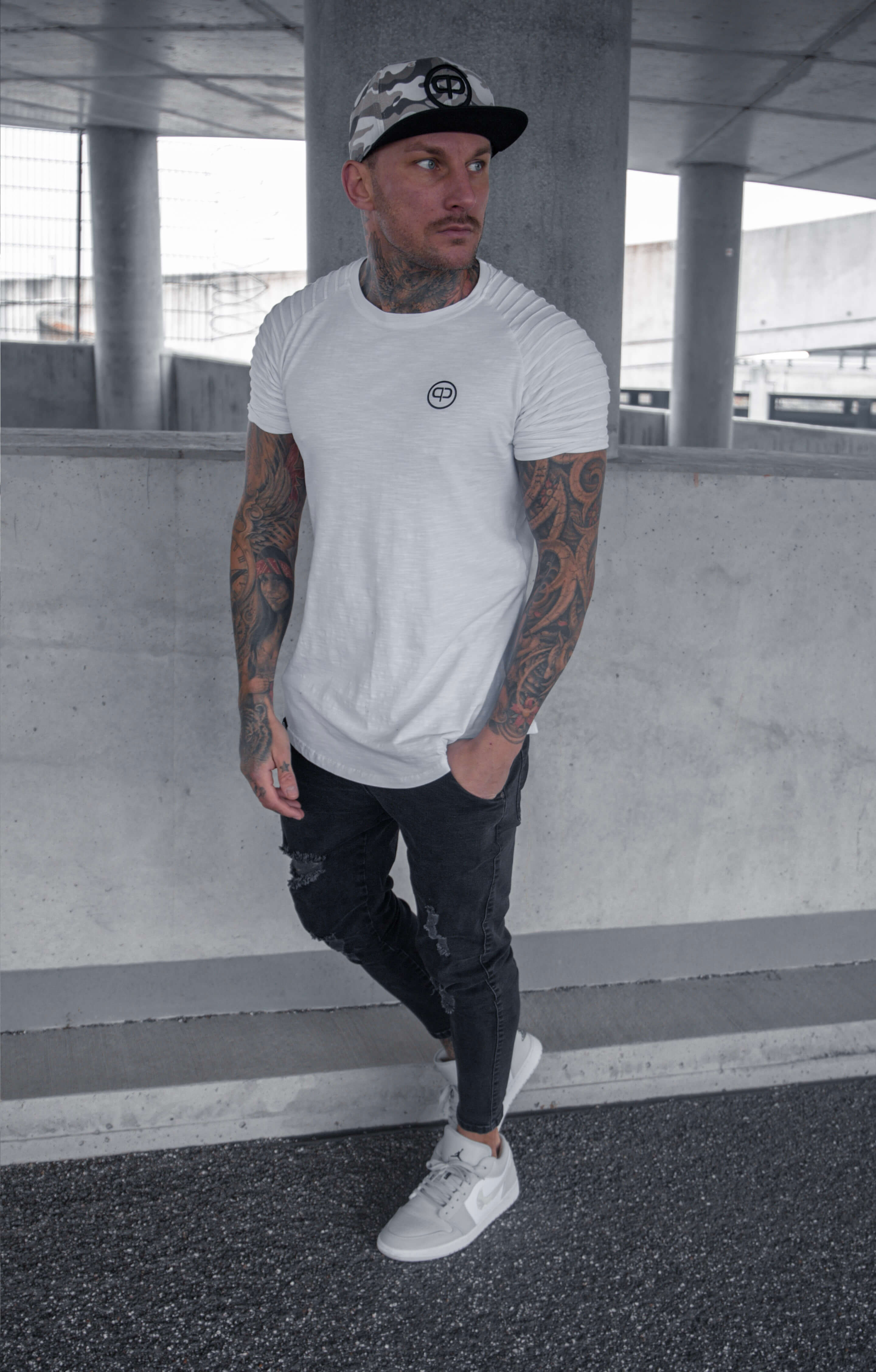 Snapback Cap - Desert Camo &amp; Black