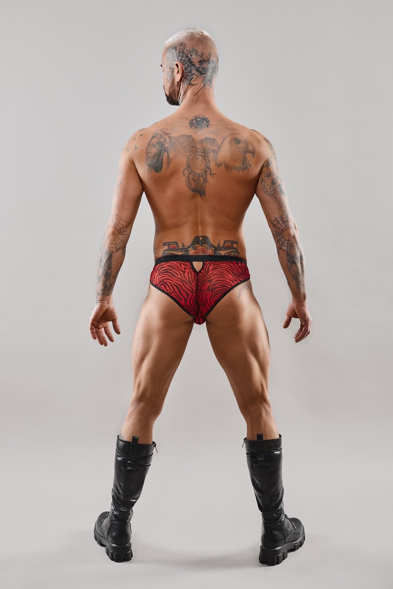 Netz-Slip REAndres001 schwarz/rot - 2XL - Regnes Fetish Planet - Shop Deutschland Noodosz