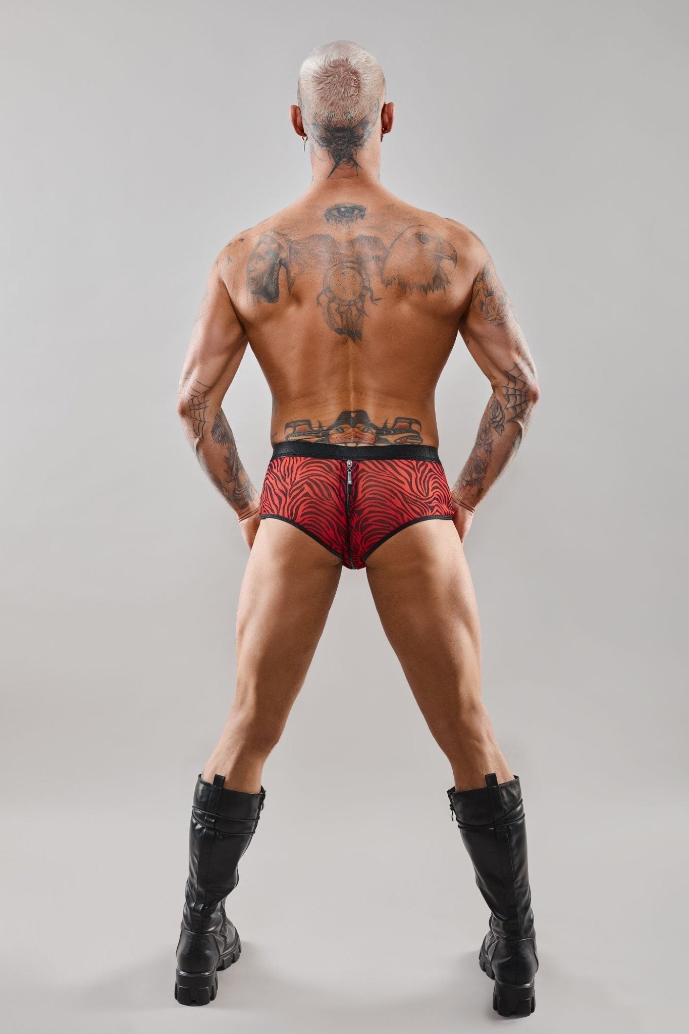 Netz-Slip REFranco001 schwarz/rot - 2XL - Regnes Fetish Planet - Shop Deutschland Noodosz