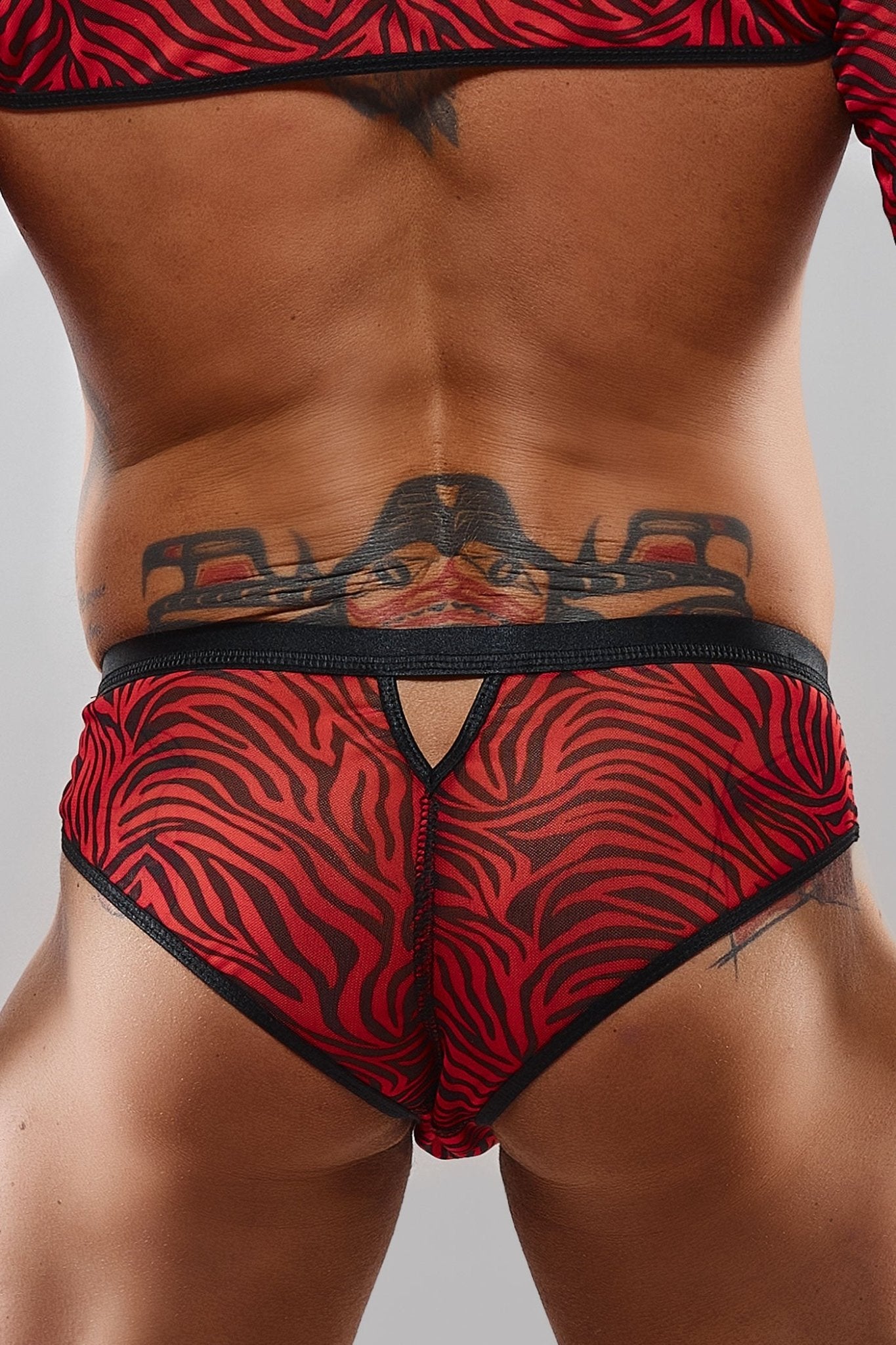 Netz-Slip RESamuel001 schwarz/rot - 2XL - Regnes Fetish Planet - Shop Deutschland Noodosz
