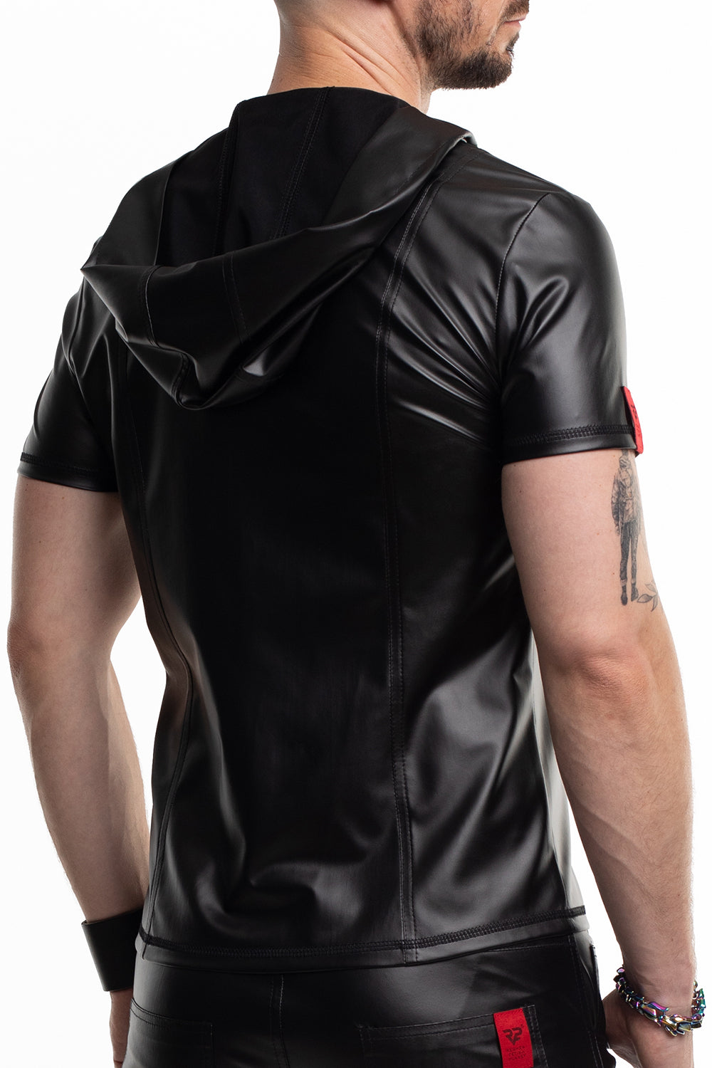 Herren Kapuzen T-Shirt RMEttore001 schwarz - 2XL