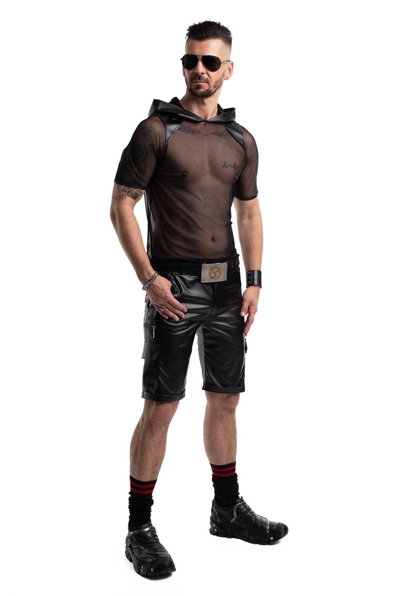 Herren Kaputzen T-Shirt RMTito001 schwarz - 2XL - Regnes Fetish Planet - Shop Deutschland Noodosz