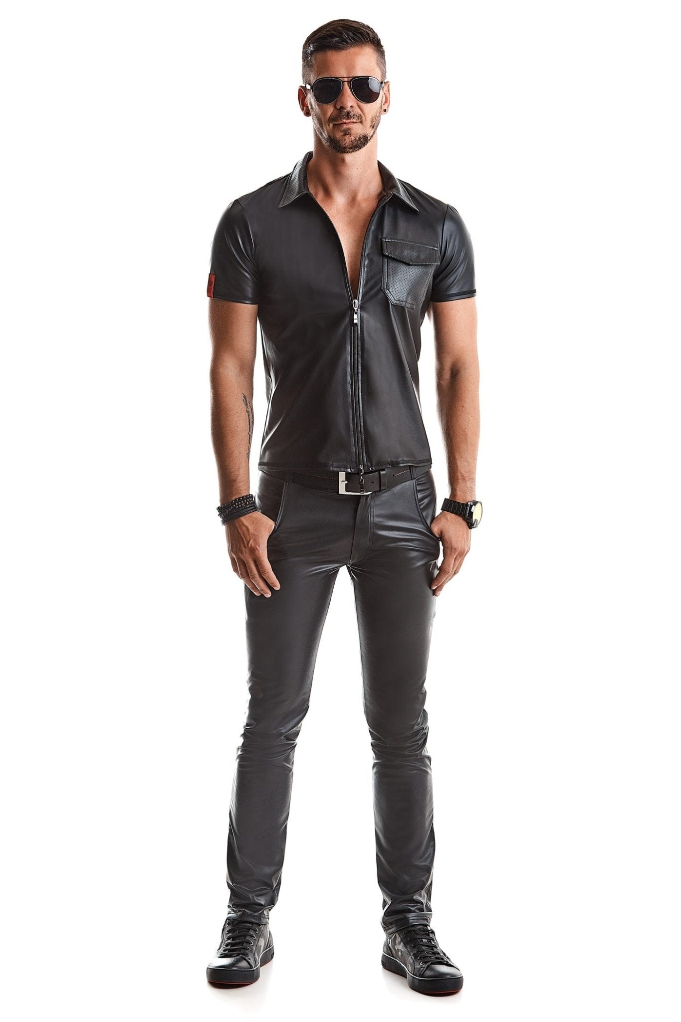 Herren T-Shirt RMEmilio001 schwarz - 5XL - Regnes Fetish Planet - Shop Deutschland Noodosz