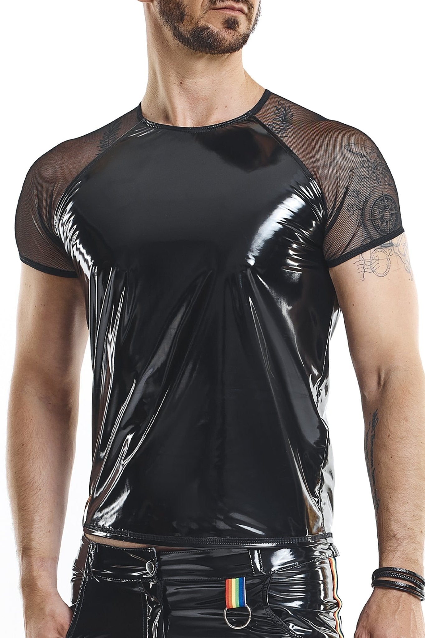 PVC Herren T-Shirt RMSandroRBW schwarz - 2XL - Regnes Fetish Planet - Shop Deutschland Noodosz