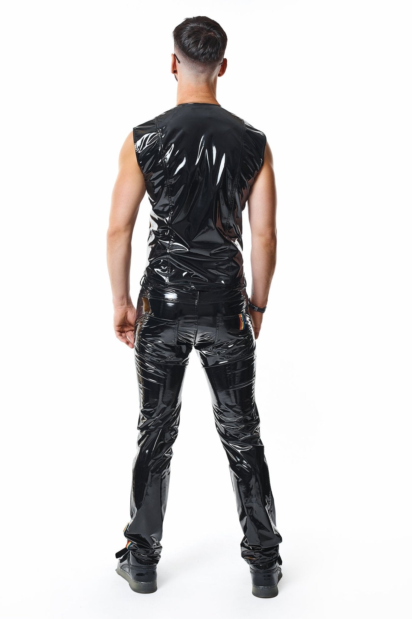 PVC Herren Weste RMTaddeoRBW schwarz - 2XL - Regnes Fetish Planet - Shop Deutschland Noodosz