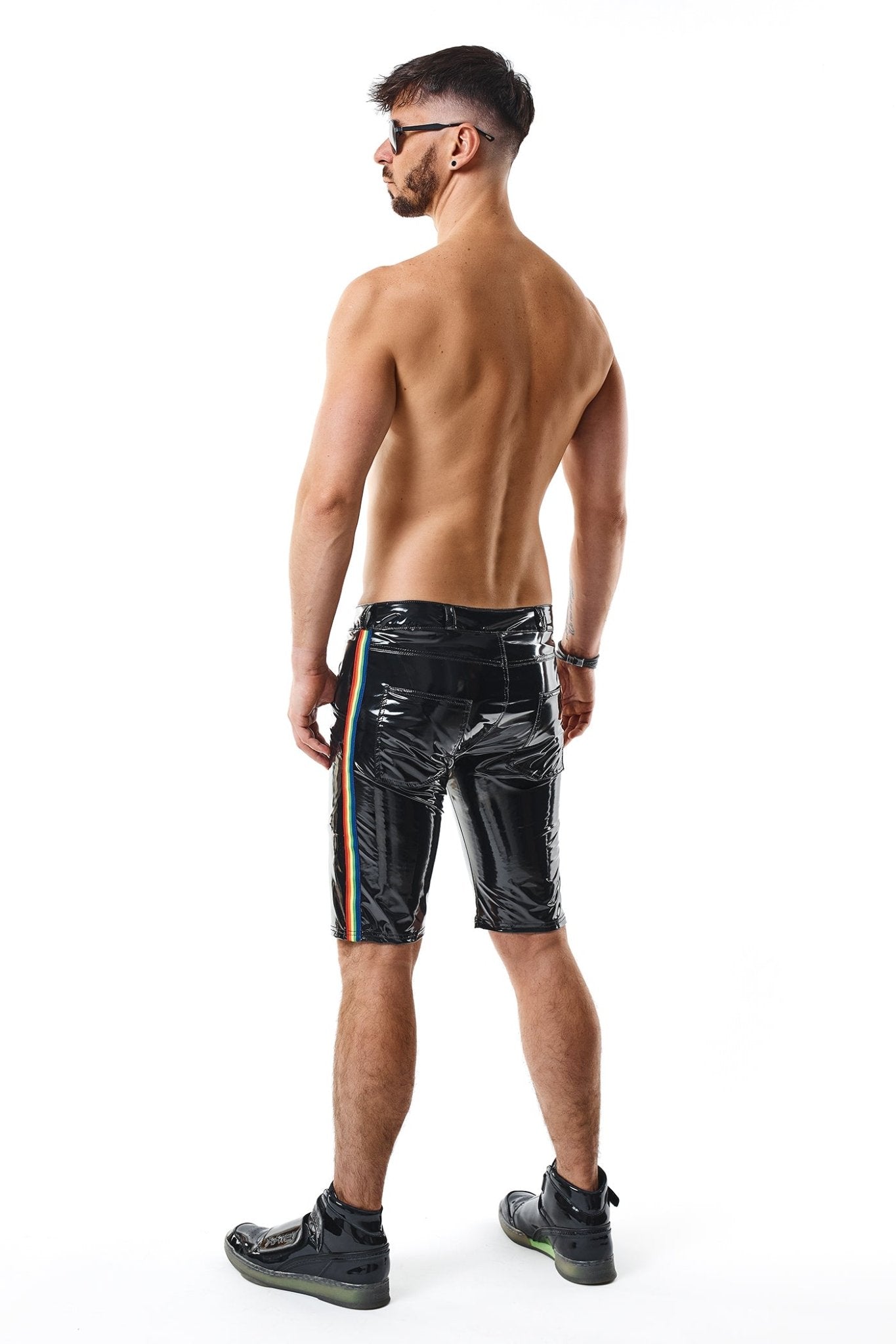 Herren PVC Shorts RMUmbertoRBW schwarz - 2XL - Regnes Fetish Planet - Shop Deutschland Noodosz