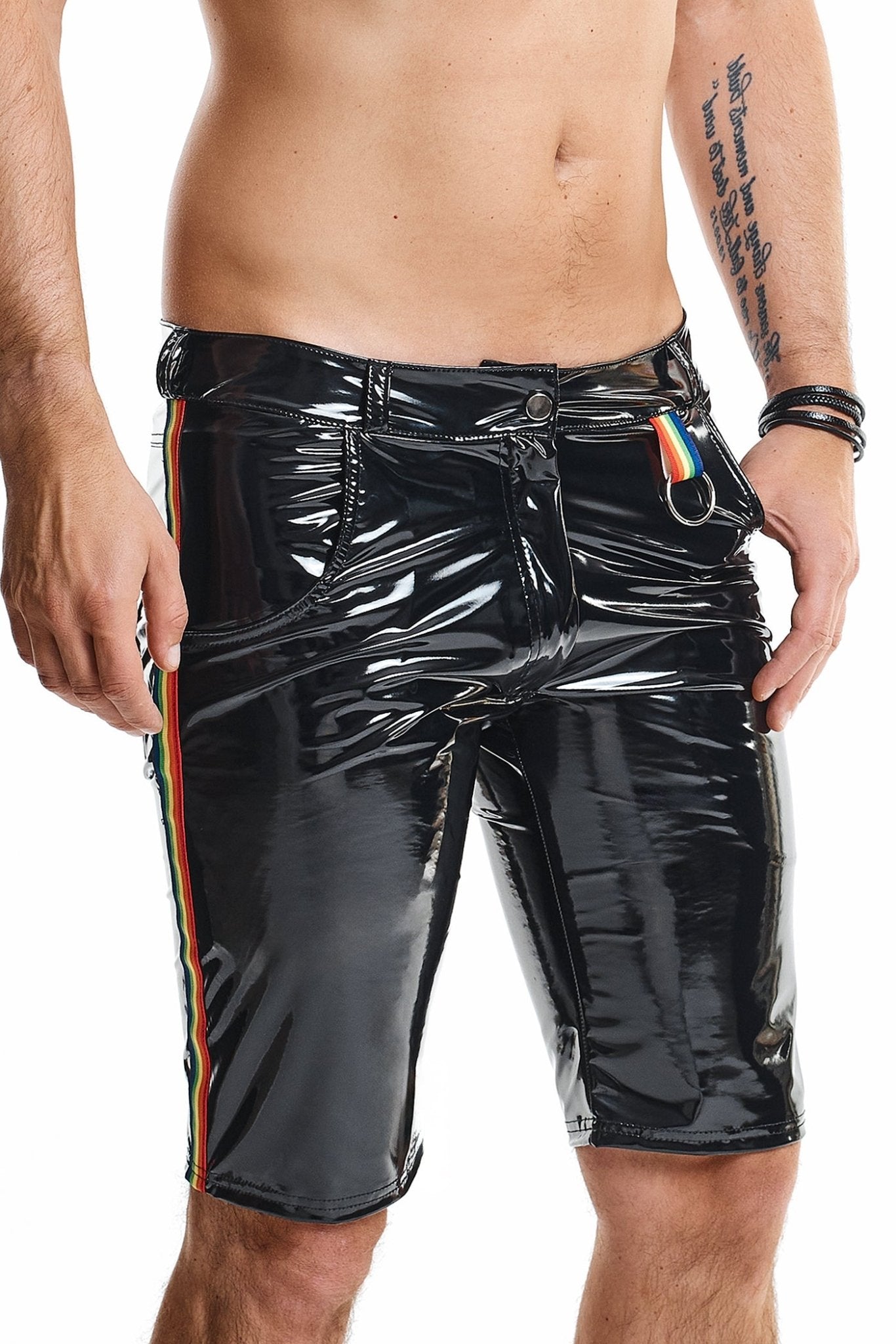 Herren PVC Shorts RMUmbertoRBW schwarz - 2XL - Regnes Fetish Planet - Shop Deutschland Noodosz