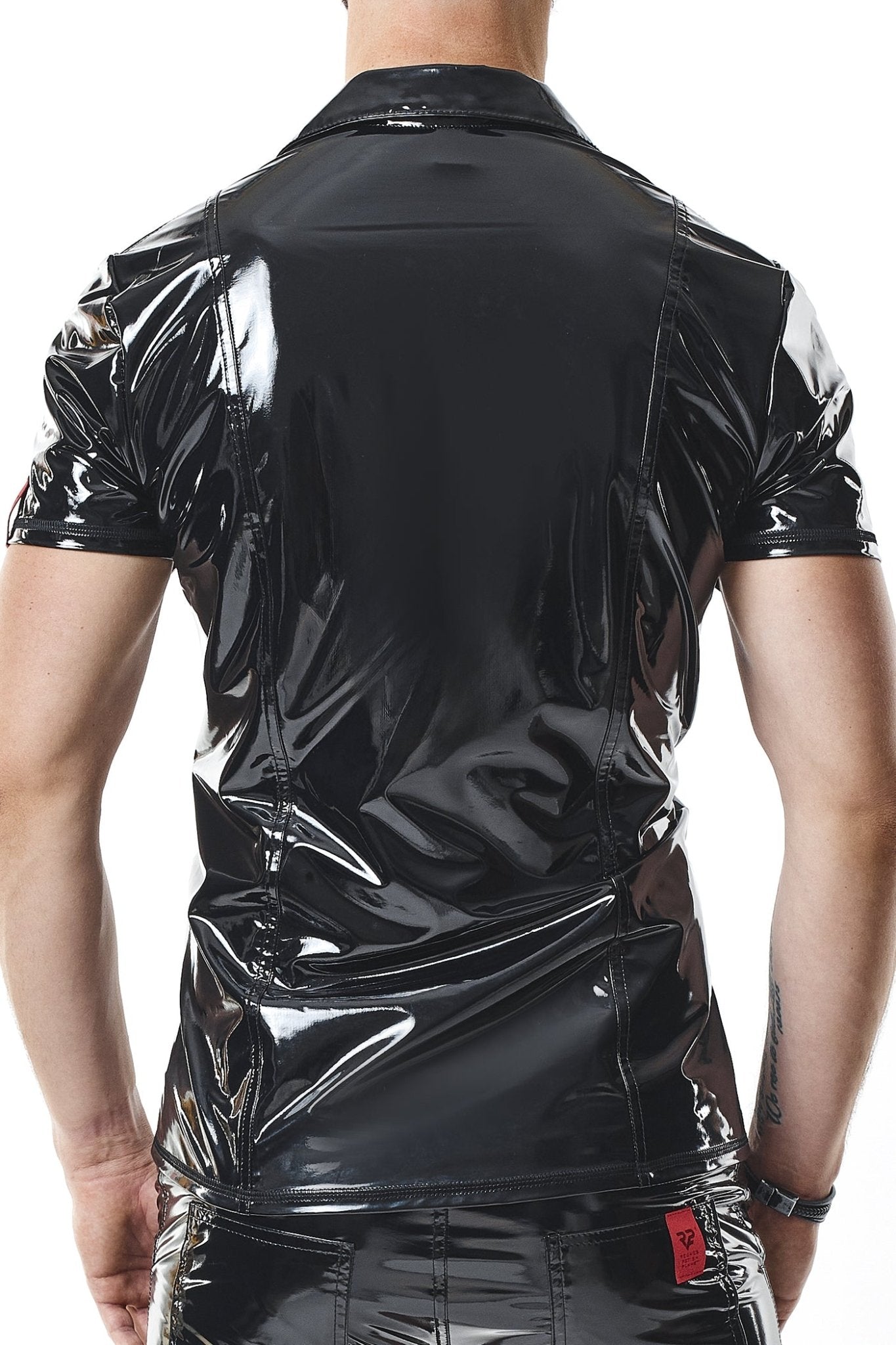 PVC Polo Shirt RMRodolfoPVC schwarz - 2XL - Regnes Fetish Planet - Shop Deutschland Noodosz