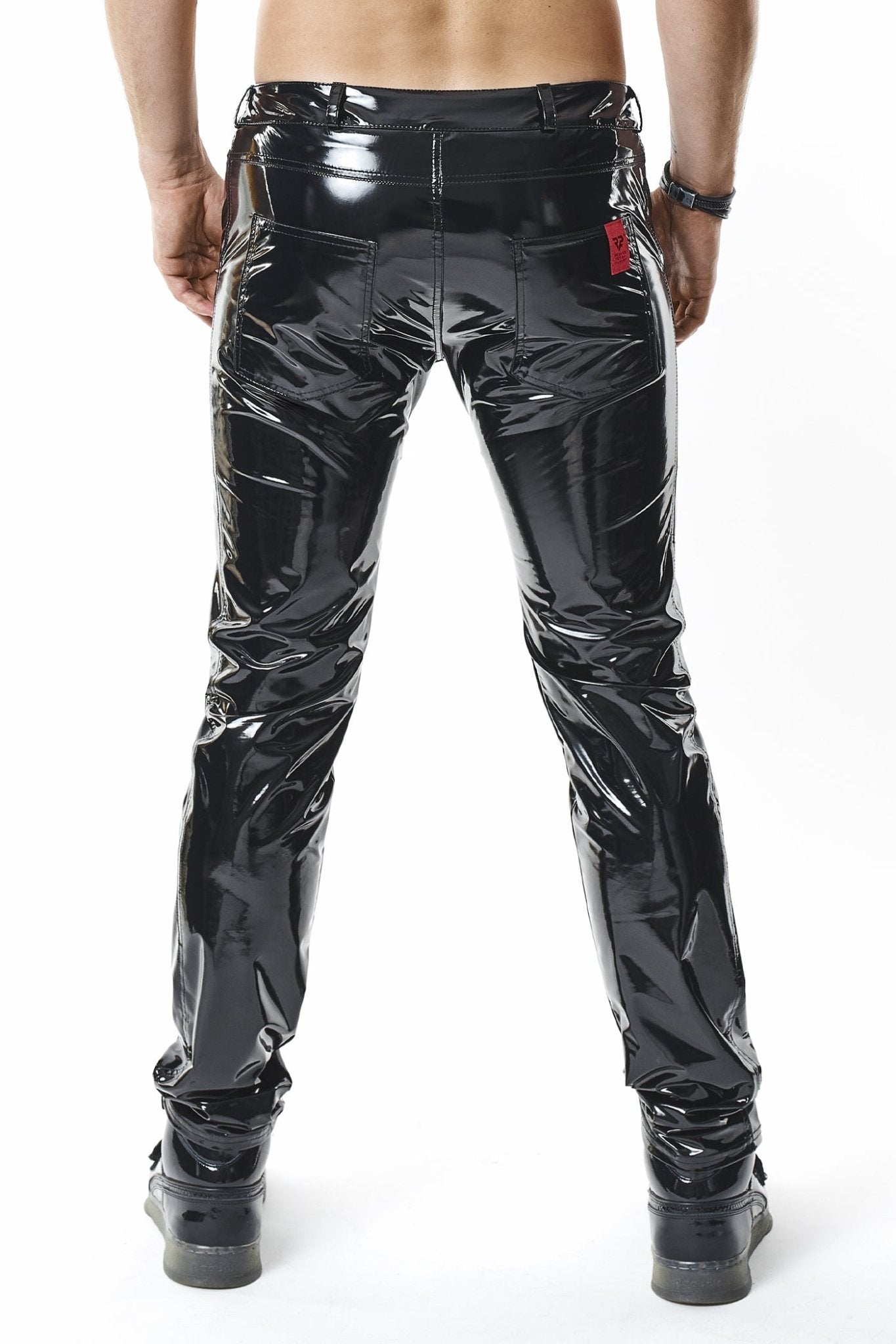 schwarze Lack Herren Hose RMPiero - 2XL - Regnes Fetish Planet - Shop Deutschland Noodosz