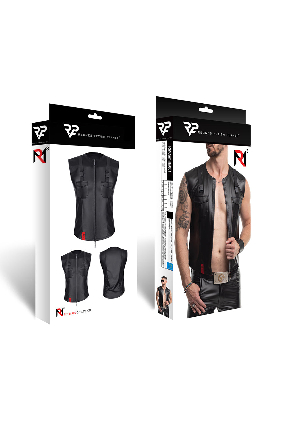 Herren Weste RMCamillo001 schwarz - 2XL
