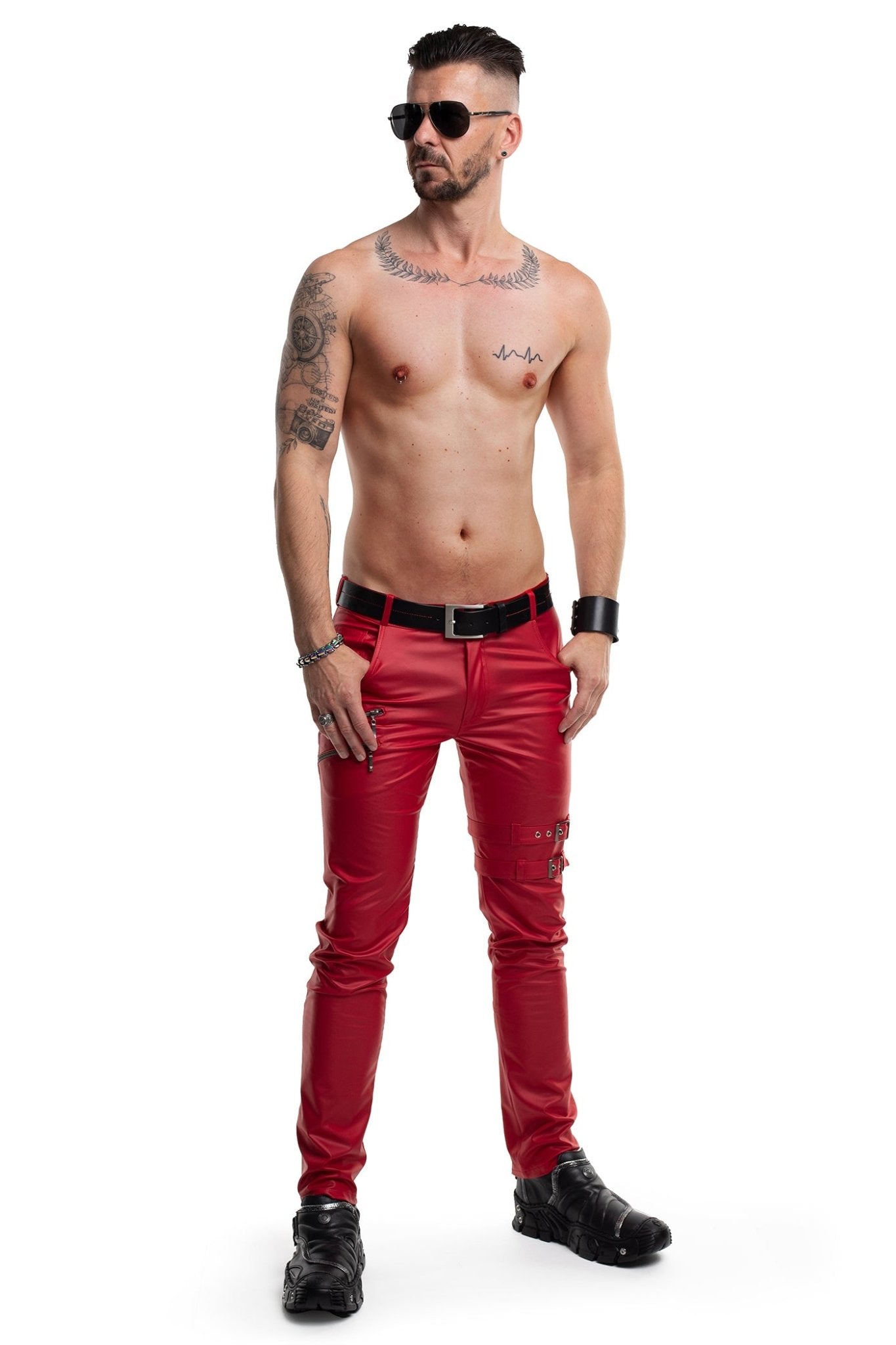 lange Herren Hose RMTommaso002 rot - 2XL - Regnes Fetish Planet - Shop Deutschland Noodosz
