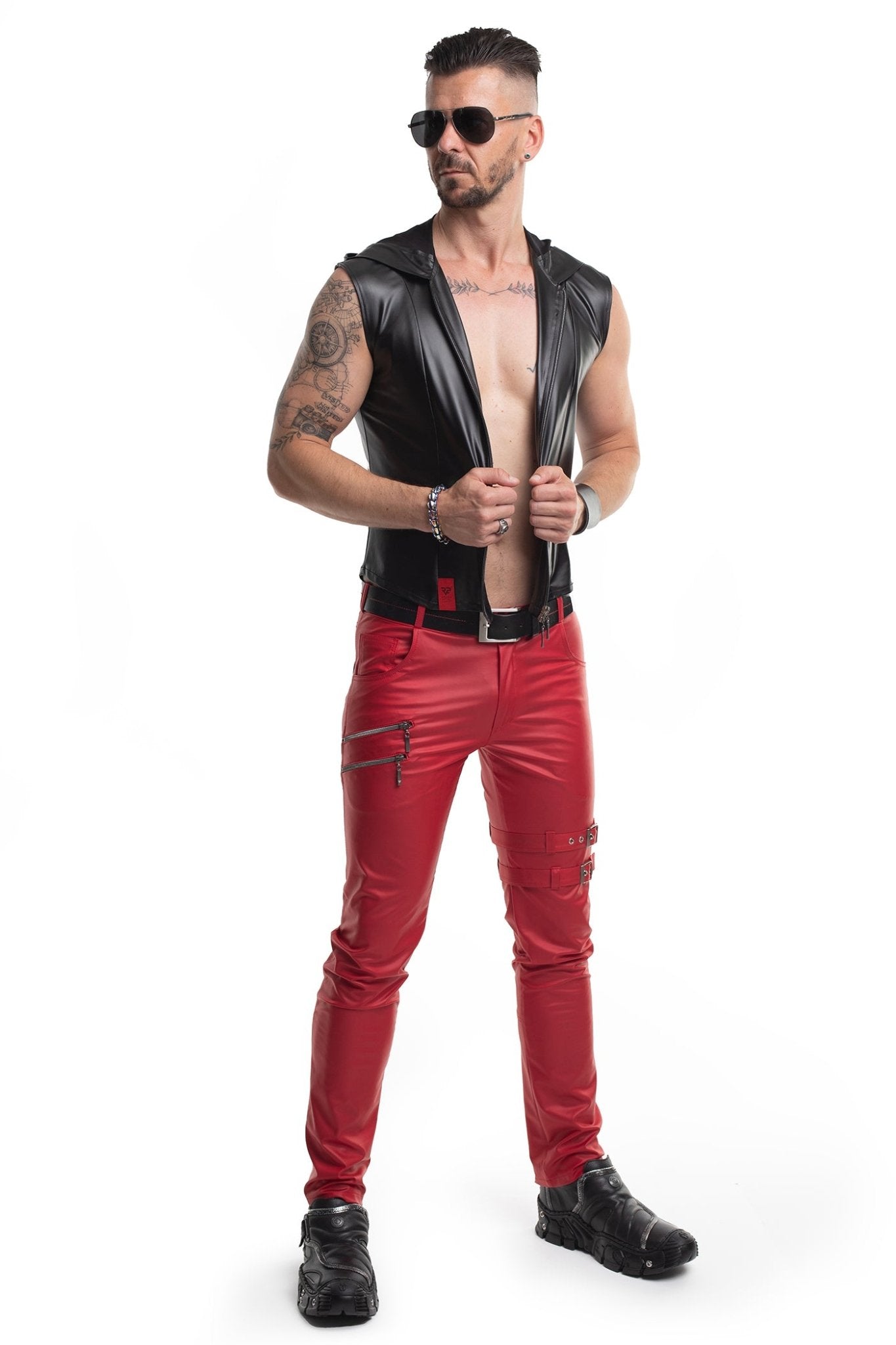 lange Herren Hose RMTommaso002 rot - 2XL - Regnes Fetish Planet - Shop Deutschland Noodosz