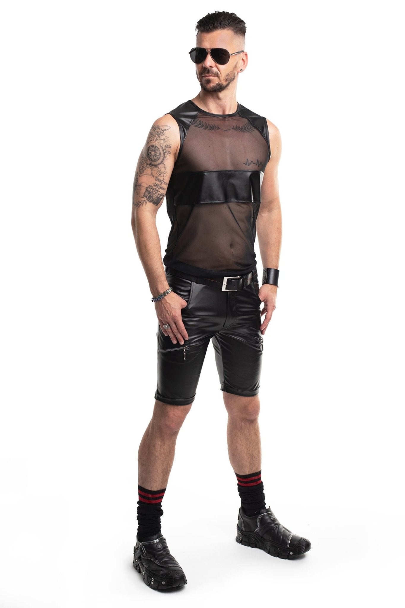 Herren Shirt RMSilvestro001 schwarz - 2XL - Regnes Fetish Planet - Shop Deutschland Noodosz
