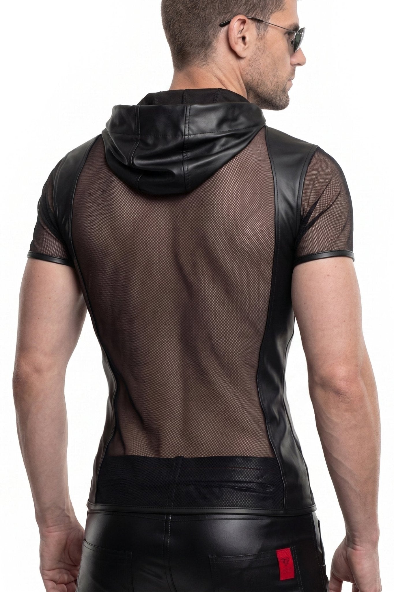 Herren Kapuzen T-Shirt ADGuido001 schwarz - 2XL - Regnes Fetish Planet - Shop Deutschland Noodosz