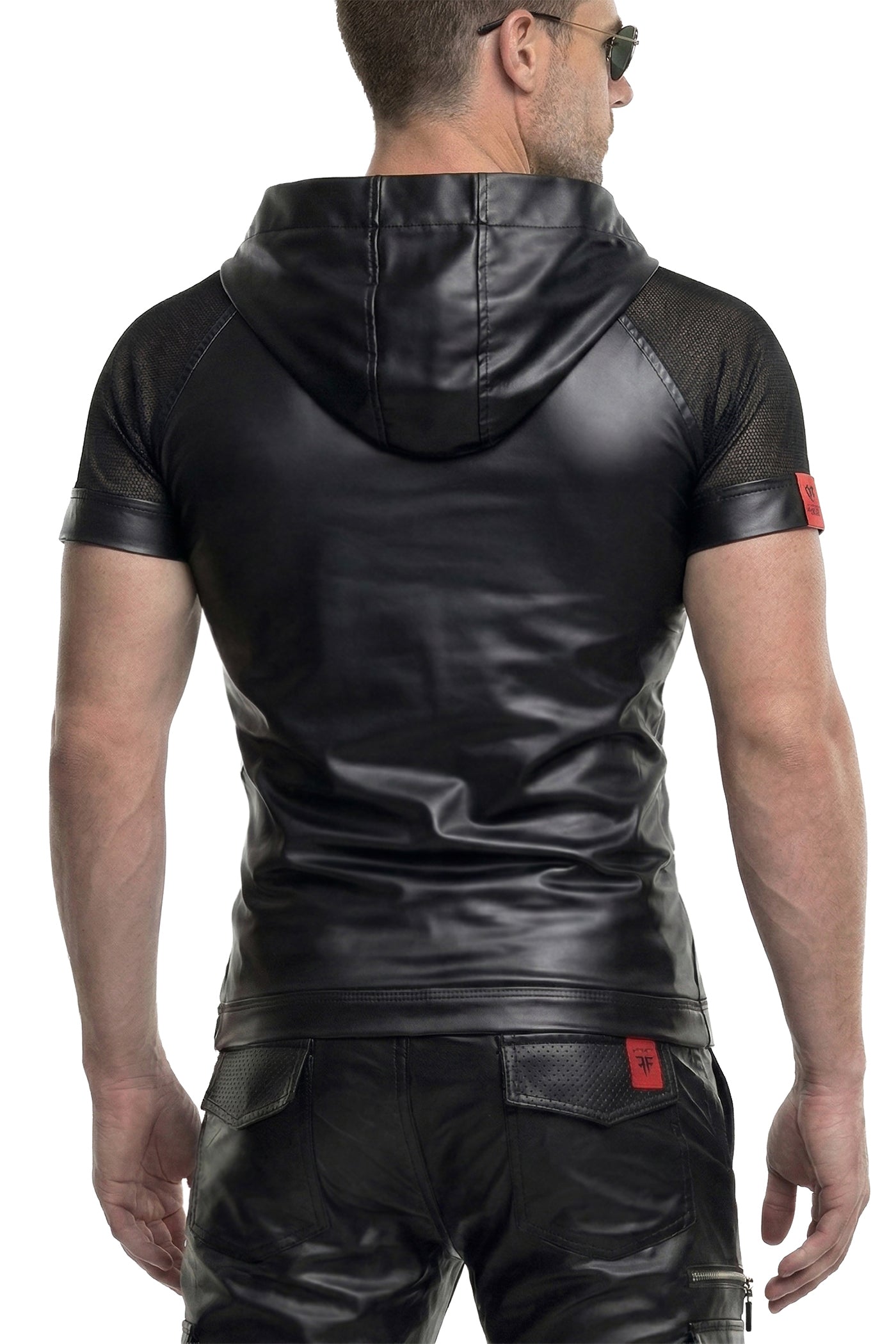 Herren Kapuzen T-Shirt ADSolar001 schwarz - 2XL