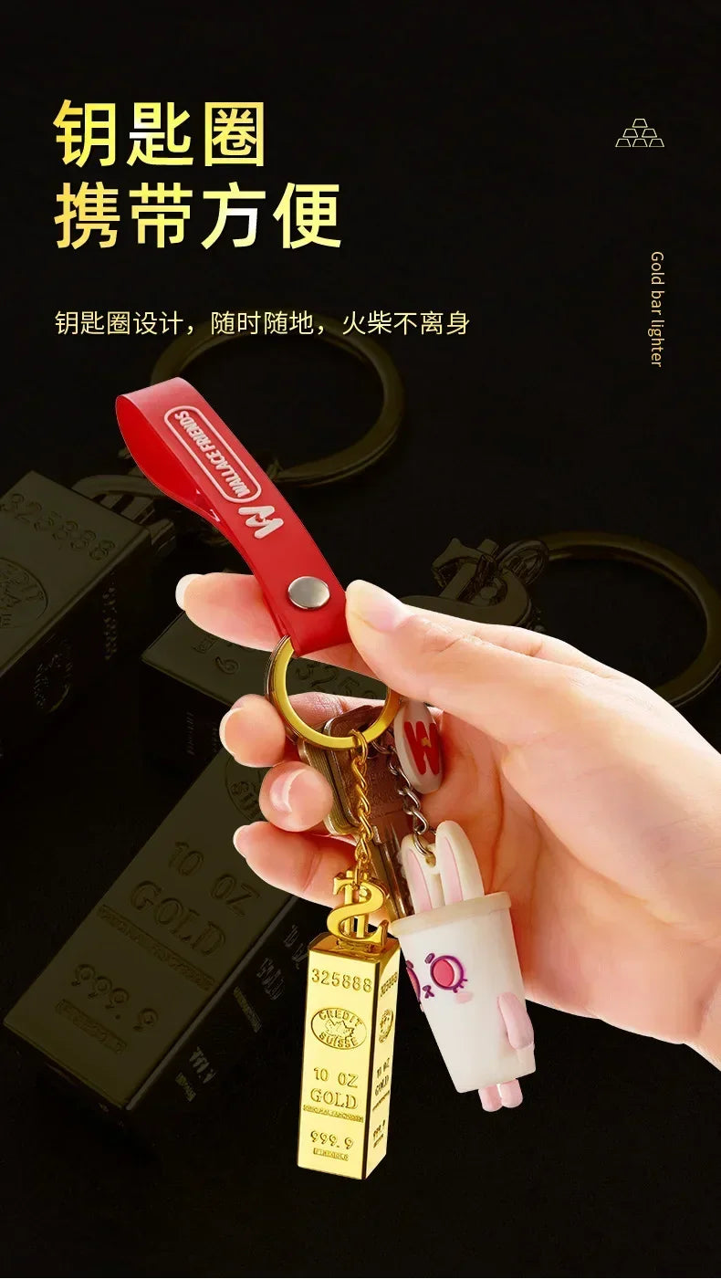 Goldbarren-Feuerzeug – Winddicht & Stylisch