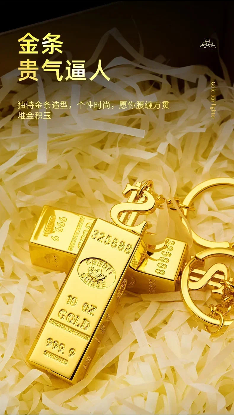 Goldbarren-Feuerzeug – Winddicht & Stylisch