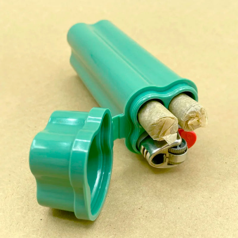 Flip-Top Zigarettenetui mit Feuerzeug - und Joint Fach