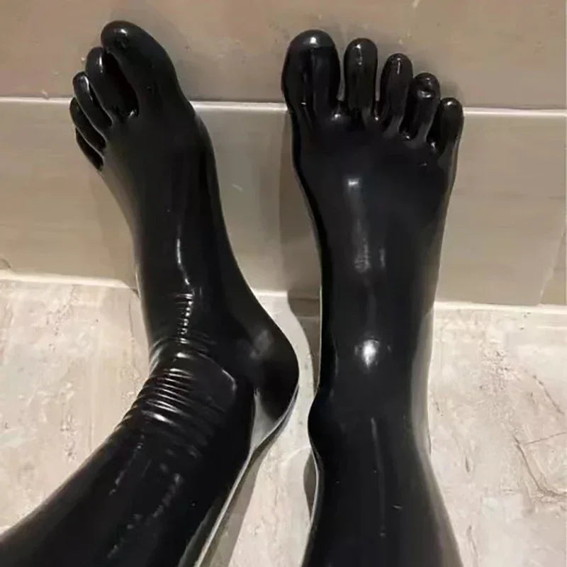 Unisex Schwarze Latexsocken aus hochwertigem Naturlatex
