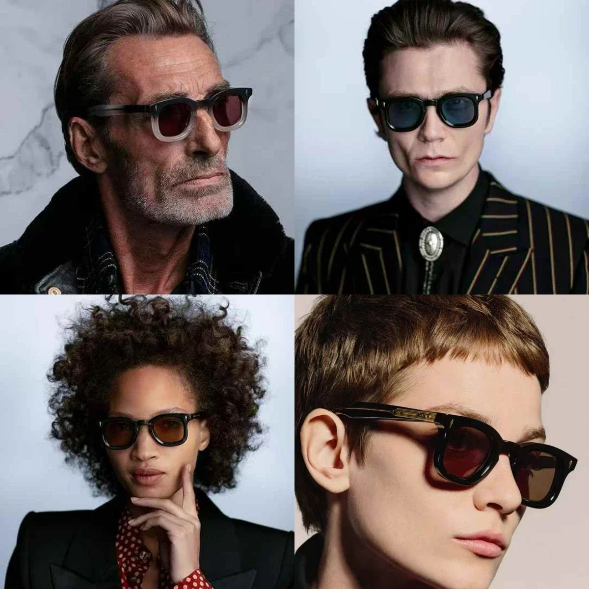 Jacques Marie Mage DEVAUX Inspired sunglasses thick acetate retro square
