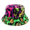 Winter fur bucket cap