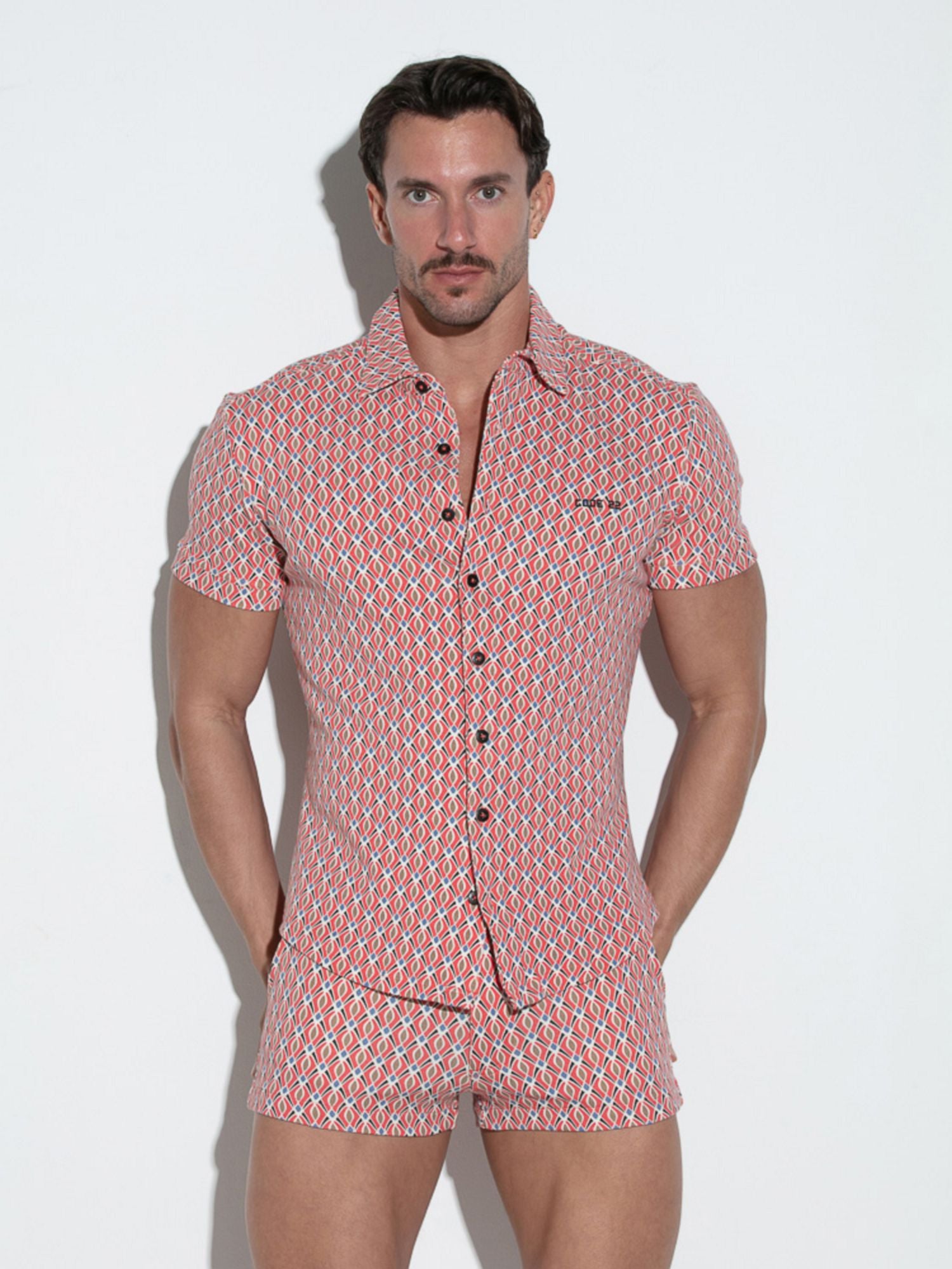 CODE 22 Stretch Hemd 9721, Freizeithemd bedruckt Code 22 Kleidung & Accessoires:Herren:Herrenmode:Shirts & Hemden:Freizeithemden & Shirts nudosz.myshopify.com