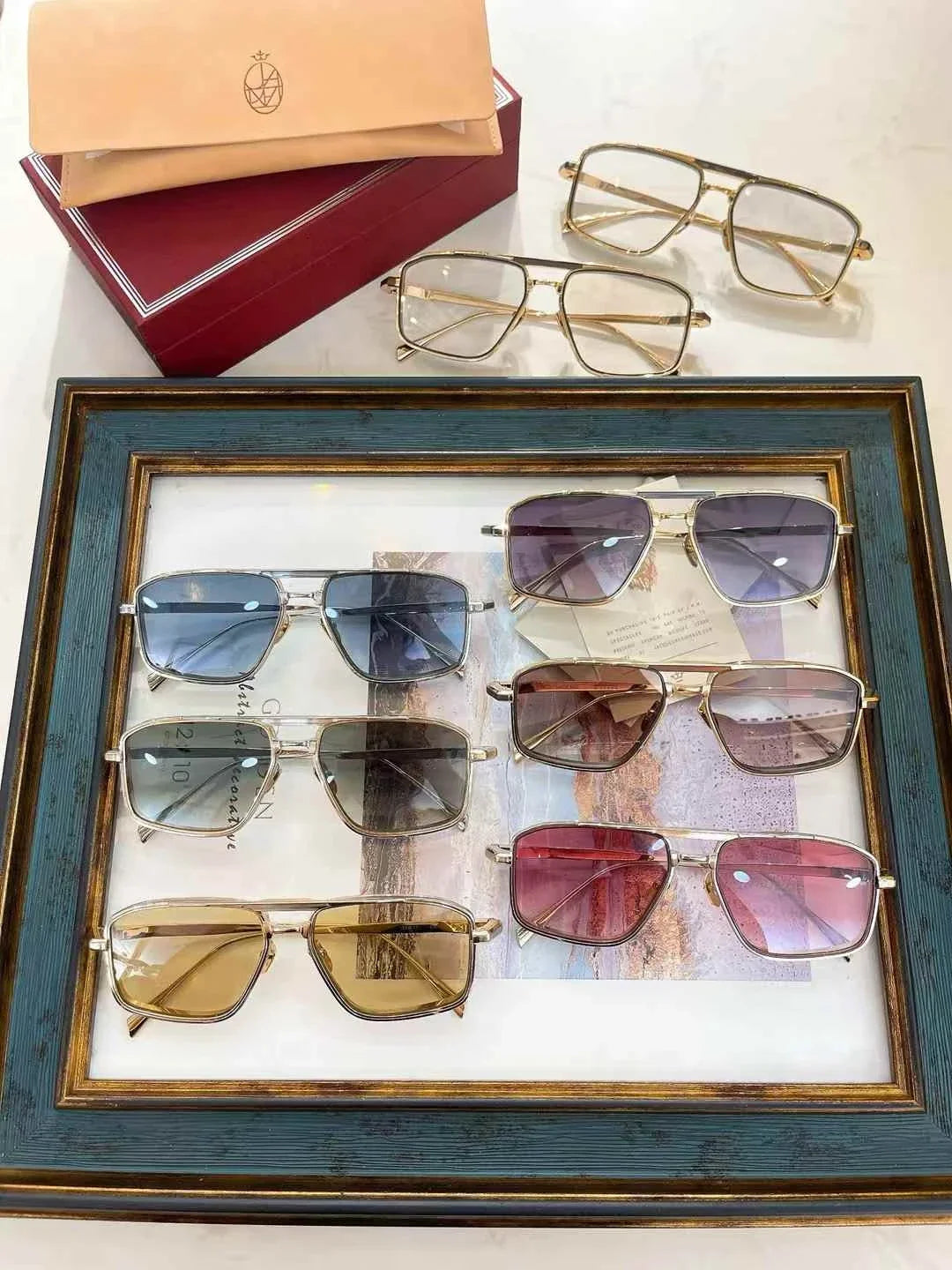 jacques marie mage EARL ultralight titanium, vintage retro square