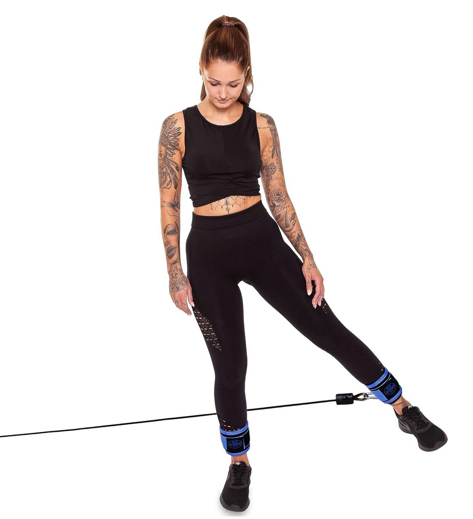 Premium Fußschlaufen- Blau / Pink - C.P. Sports - G4-3