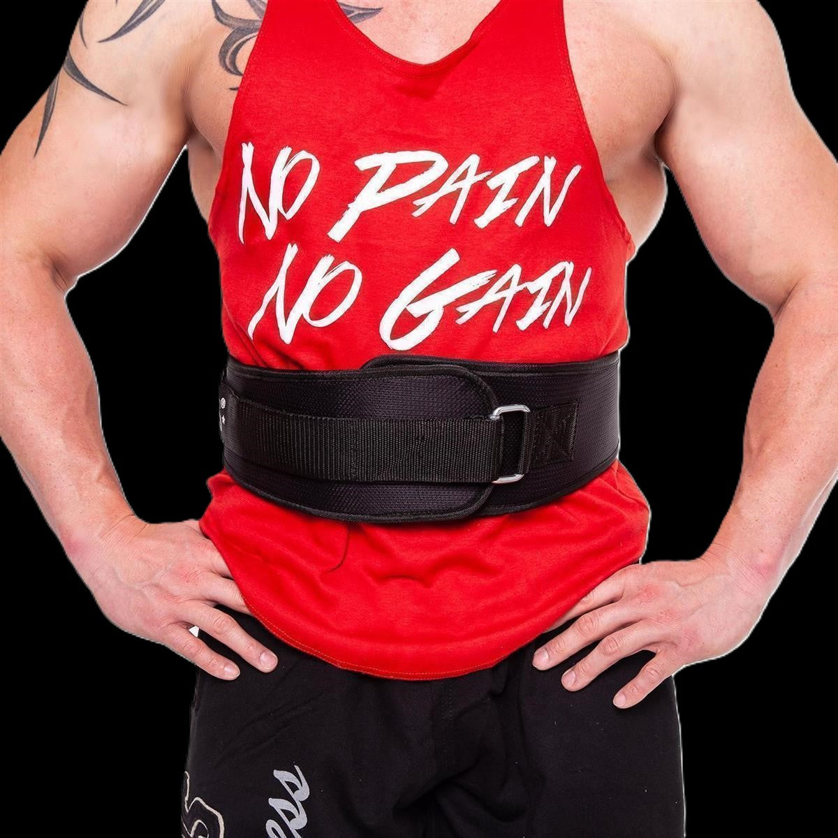 Gewichtshebegürtel / Profi-Ultraleichtgürtel - Schwarz - T7-3 -C.P. Sports