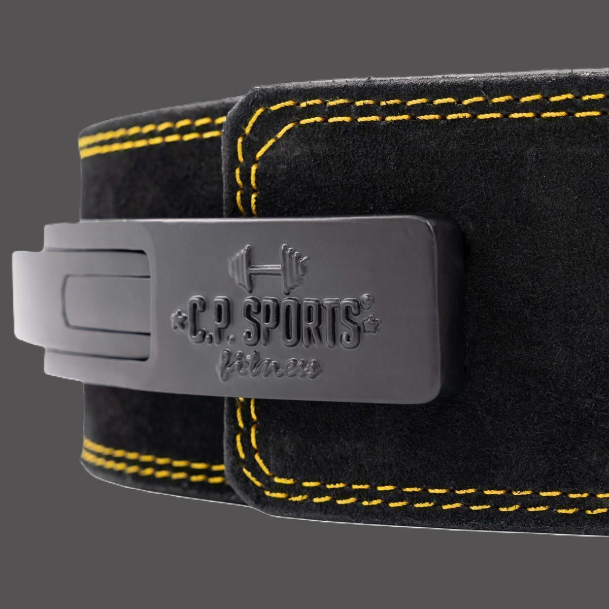 Powerschnalle aus Metall für Gewichthebegürtel mit C.P. SPORTS 3D-Logo - T9/Buckle