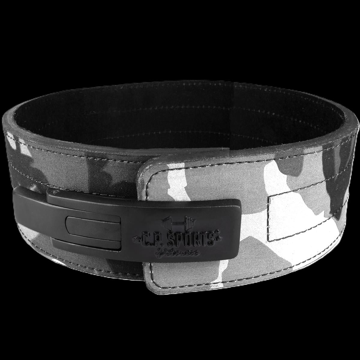 Profi Powerlifting-Gürtel mit Powerschnalle - Camouflage Weiß - C.P. Sports T9