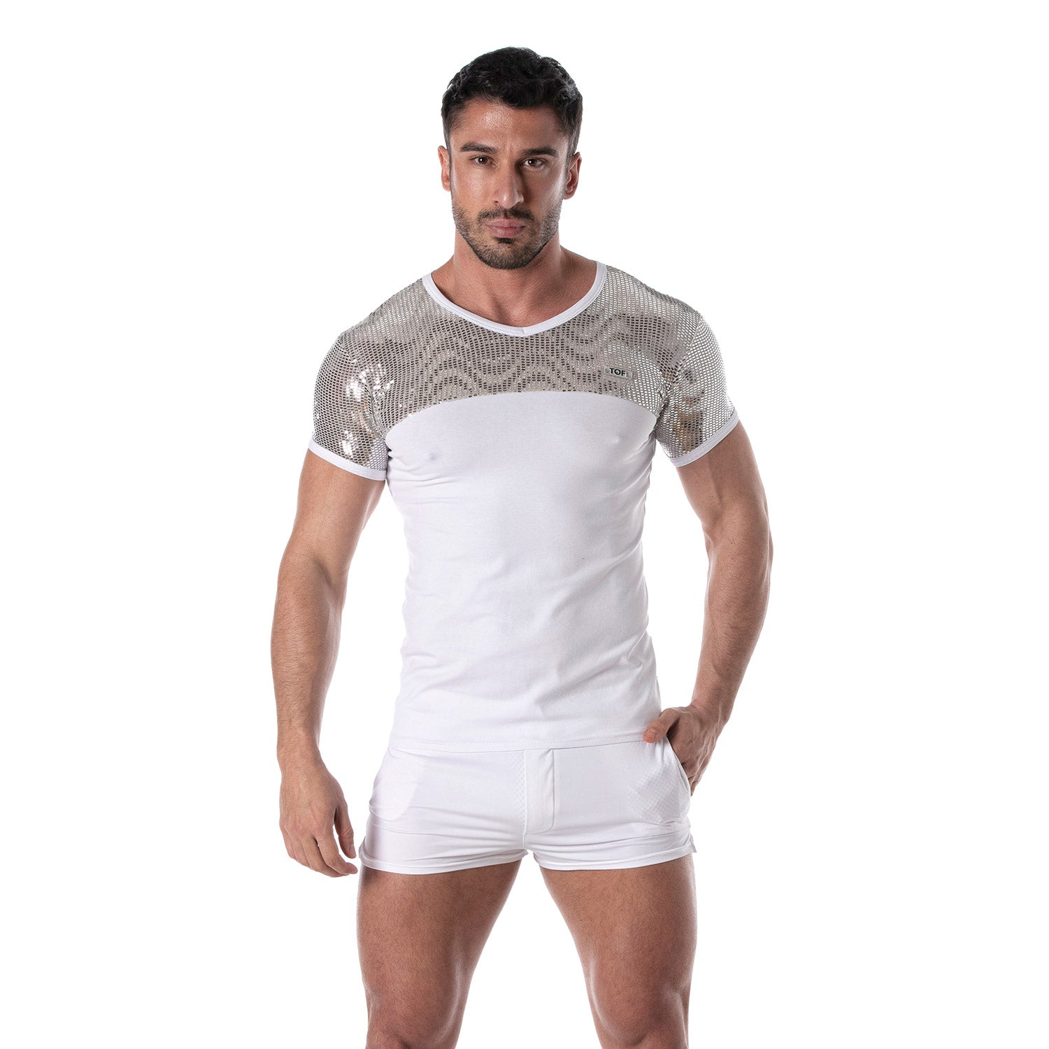 Glitter T-Shirt Silver For Men